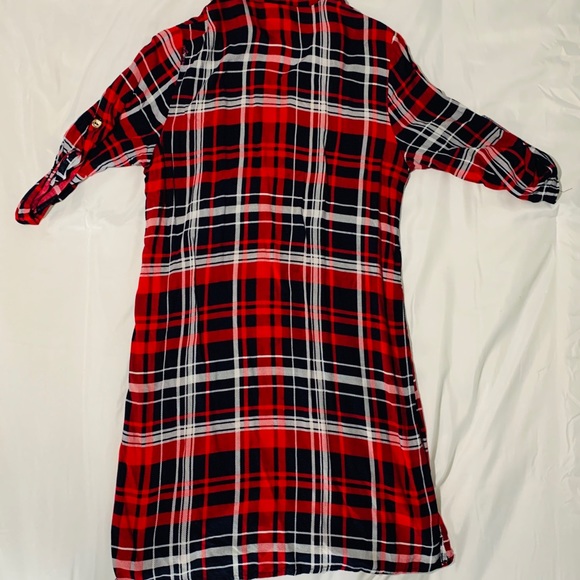 Le&g Plaid Red, Black, and White Dress - Picture 2 of 3